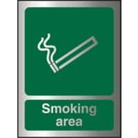 Mandatory Sign Smoking Area Adhesive Acrylic 20 x 15 cm