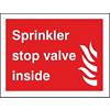 Fire Sign Sprinkler Stop Valve Inside Vinyl 15 x 20 cm