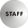 Office Sign Staff Aluminium Silver, Black 72mm Diameter