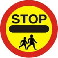 Road Sign Stop Children Aluminium Composite 45 x 45 cm