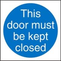 Mandatory Sign Door Kept Closed vinyl 20 x 20 cm