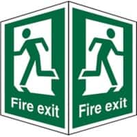 Fire Exit Sign Fire Exit Adhesive Plastic 12 x 15 cm