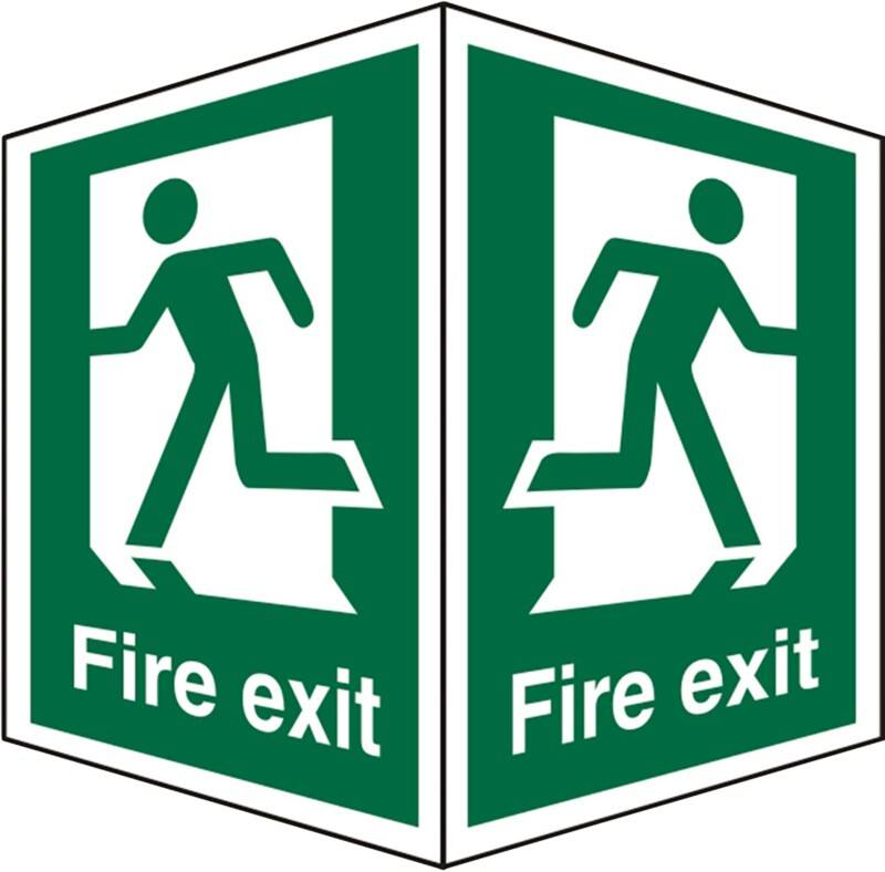 Fire Exit Sign Fire Exit Adhesive Plastic 30 x 20 cm