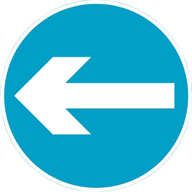 Road Sign Turn Left Wall Mounted ACM (Aluminium Composite Material) 45 x 45 cm