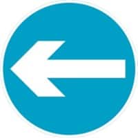 Road Sign Turn Left Wall Mounted ACM (Aluminium Composite Material) 45 x 45 cm