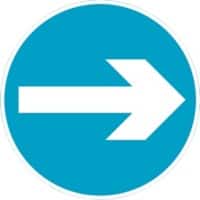 Road Sign Turn Right Wall Mounted Aluminium 45 x 45 cm