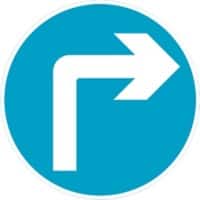 Road Sign Turn Right Wall Mounted Aluminium 45 x 45 cm
