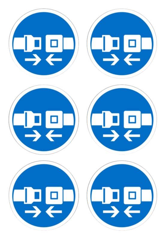Mandatory Sign Seat Belts Adhesive Plastic