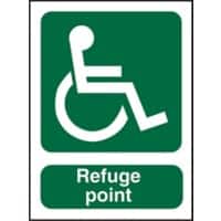 Safety Sign Refuge Point Adhesive Acrylic 20 x 15 cm