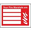 Exit Sign Fire Marshalls Vinyl Red, White 15 x 20 cm