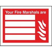 Exit Sign Fire Marshalls Plastic Red, White 20 x 30 cm