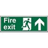 Fire Exit Sign Up Arrow Plastic 10 x 30 cm