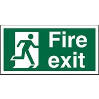 Fire Exit Sign Right Arrow Aluminium 10 x 20 cm