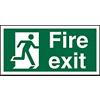 Fire Exit Sign with Right Arrow Self Adhesive Vinyl Green 10 x 20 cm