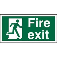 Fire Exit Sign with Right Arrow Self Adhesive Vinyl 15 x 30 cm