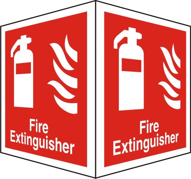 Fire Extinguisher Sign Fire Extinguisher Adhesive Plastic 20 x 15 cm