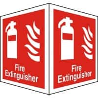 Unbranded Fire Extinguisher Sign Fire Extinguisher Adhesive Plastic 20 x 15 cm