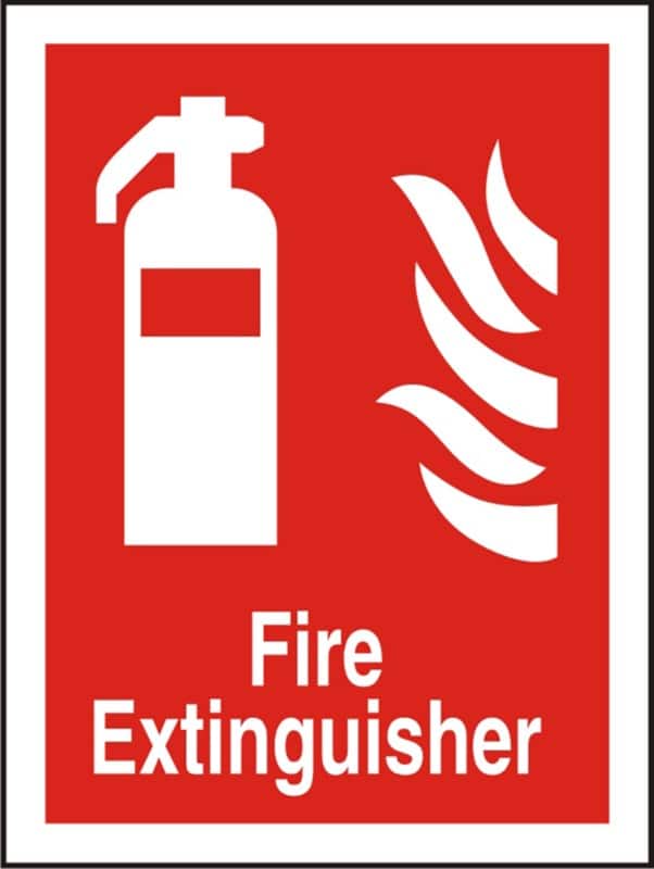 Fire Extinguisher Sign Fire Extinguisher Adhesive Vinyl 20 x 15 cm