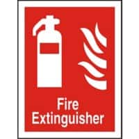 Fire Extinguisher Sign Self Adhesive Plastic 30 x 20 cm