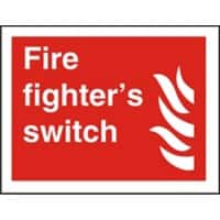Fire Information Sign Fire Switch Adhesive Plastic 15 x 20 cm