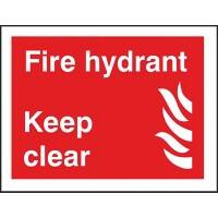 Fire Information Sign Hydrant Adhesive Vinyl 15 x 20 cm