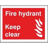 Fire Information Sign Hydrant Adhesive Vinyl 20 x 30 cm