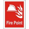 Fire Sign Fire Point Aluminium 20 x 15 cm