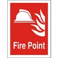 Fire Information Sign Fire Point Adhesive Vinyl 20 x 15 cm
