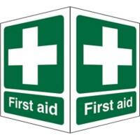 First Aid Sign First Aid Adhesive Acrylic 20 x 12 cm