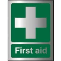 First Aid Sign First Aid Adhesive Aluminium 20 x 15 cm