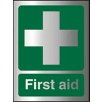 First Aid Sign First Aid Aluminium Silver, Green 20 x 15 cm