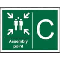 First Aid Sign Assembly Point C Self-adhesive Plastic 30 x 20 cm