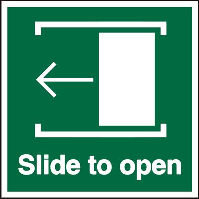 First Aid Sign Slide to Open Self-adhesive Vinyl 15 x 15 cm