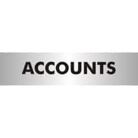 Sign Accounts Adhesive Acrylic 4.5 x 19 cm