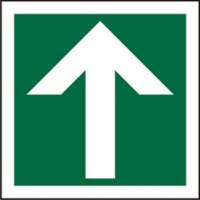 Fire Exit Sign Up Arrow Plastic 20 x 20 cm