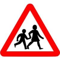 Road Sign Children Wall Mounted Aluminium 45 x 45 cm