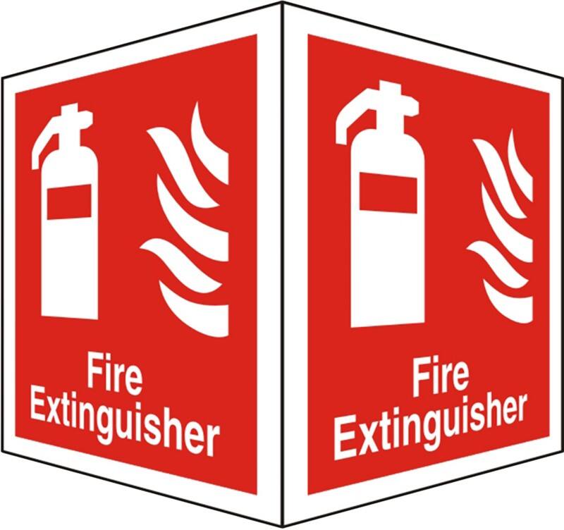 Fire Extinguisher Sign Fire Extinguisher Adhesive Vinyl 15 x 20 cm