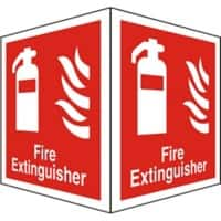 Fire Extinguisher Sign Fire Extinguisher Plastic Red, White 20 x 30 cm