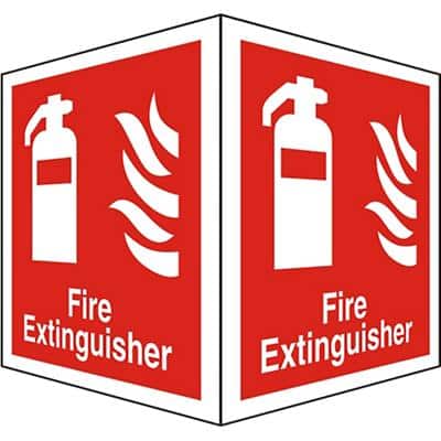 Fire Extinguisher Sign Fire Extinguisher Plastic Red, White 20 x 30 cm