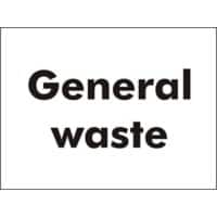 Site Sign General Waste PVC 45 x 60 cm