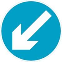Road Sign Keep Left Wall Mounted ACM (Aluminium Composite Material) 45 x 45 cm
