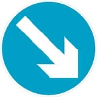 Road Sign Keep Right Wall Mounted ACM (Aluminium Composite Material) 45 x 45 cm