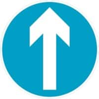 Road Sign Keep Straight Wall Mounted ACM (Aluminium Composite Material) 45 x 45 cm