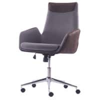 Realspace Home Office Chair Oliver Without Arms Fabric Brown, Grey