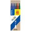Pilot Fixion Pen Refills 0.7 mm Black,Blue,Green,Red Pack of 6