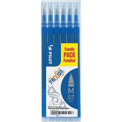 Pilot Frixion Pen Refills 0.35 mm Blue Pack of 6