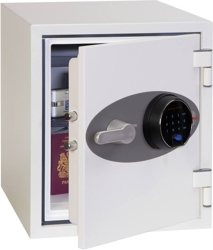 Phoenix Titan Fireproof Safe with Fingerprint Lock 25L FS1282F 410 x 350 x 430mm White