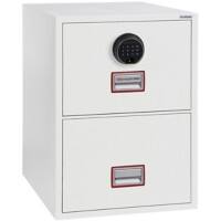 Phoenix Vertical Fire File Safe with Fingerprint Lock 49L FS2252F 720 x 530 x 675mm White