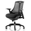 dynamic Synchro Tilt Office Chair with Adjustable Armrest and Seat Flex Task Black Seat with Black Frame