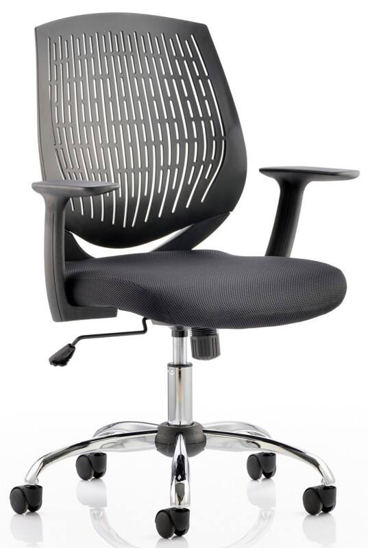 dynamic Operator Chair Basic Tilt Fabric Fixed Armrest Black 110 kg Dura